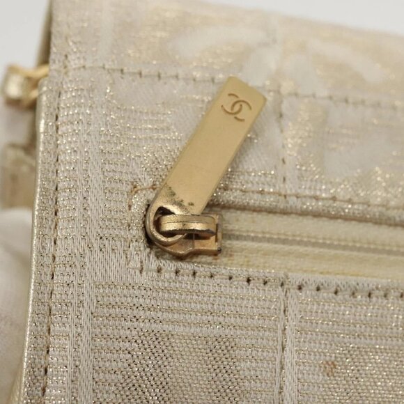 CHANEL New Travel Line Chain Wallet Nylon Gold CC Auth 119624 - Picture 8 of 16